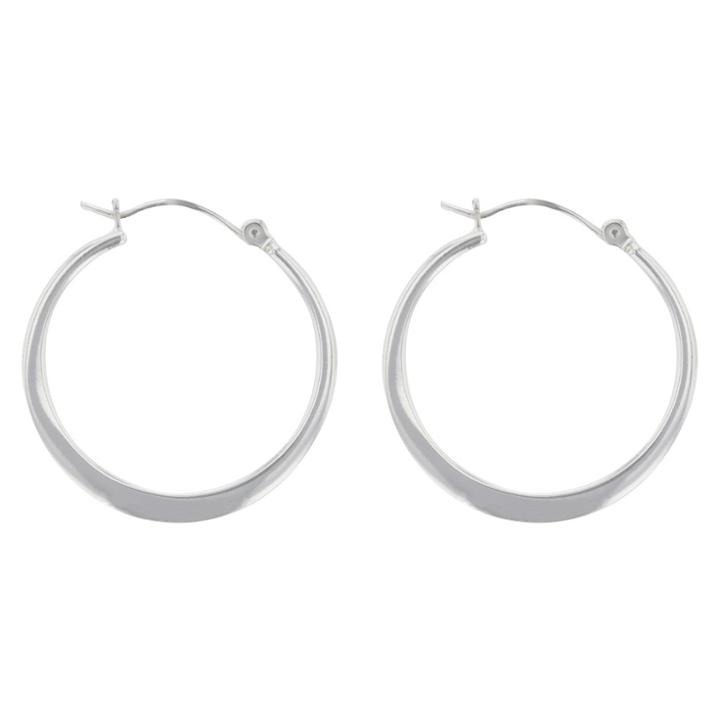 Distributed By Target Hoop Earrings Sterling Clutchless Circle Flat -