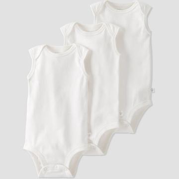 Baby 3pk Tank Bodysuit - Little Planet By Carter's White