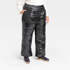 Women's Plus Size Snow Pull-on Pants - A New Day Black