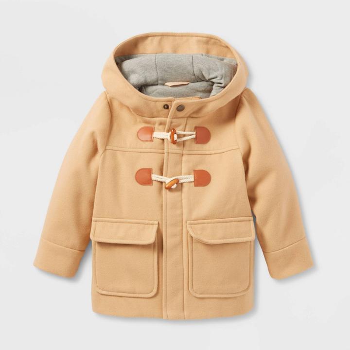 Toddler Solid Long Sleeve Jacket - Cat & Jack Tan