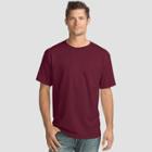 Hanes Men's Big & Tall 4pk Short Sleeve Comfort Wash T-shirt - Maroon (red)