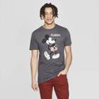 Disney Men's Mickey Mouse Short Sleeve Crew Neck Graphic T-shirt - Awake Gray