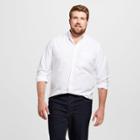 Men's Big & Tall Standard Fit Whittier Oxford Button-down Shirt - Goodfellow & Co White