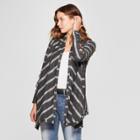 Women's Striped Long Sleeve Jacket - Knox Rose Carbon