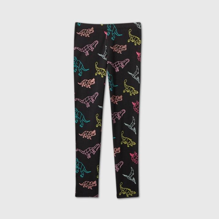 Girls' Dinosaur Leggings - Cat & Jack Black