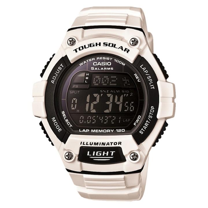 Casio Solar Multi-function 120-lap Runner Watch - Glossy White (ws220c-7bvcf),