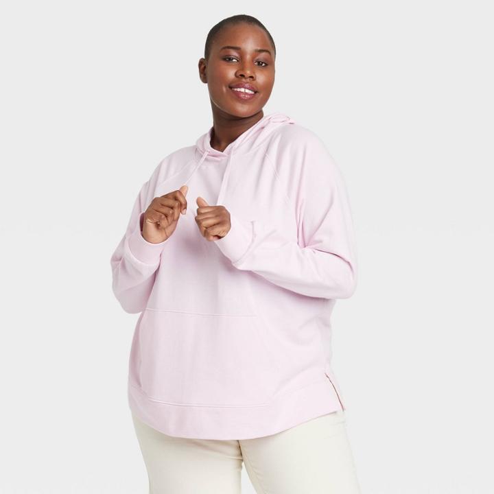 Women's Plus Size Hoodie - Ava & Viv Pink X