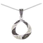 Target Marcasite Oval Pendant On Chain-sterling Silver, Girl's,