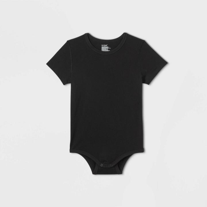 Kids' Short Sleeve Bodysuit - Cat & Jack Black