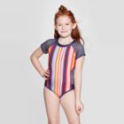 Girls' Cali Cruz'n One Piece Swimsuit - Art Class Blue M, Girl's,