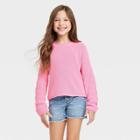 Girls' Pullover Sweater - Cat & Jack Bright Pink