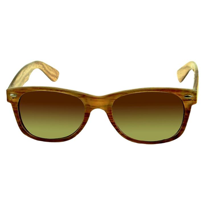 Outlook Eyewear Women's Surf Sunglasses With Wood Grain Print - Brown