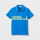Boys' Knit Polo Short Sleeve Shirt - Cat & Jack Bright Blue