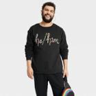 Ev Lgbt Pride Pride Adult Plus Size He/him Pronoun Pullover Sweatshirt - Black