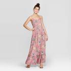 Women's Floral Print Strappy Scoop Neck Maxi Dress - Xhilaration