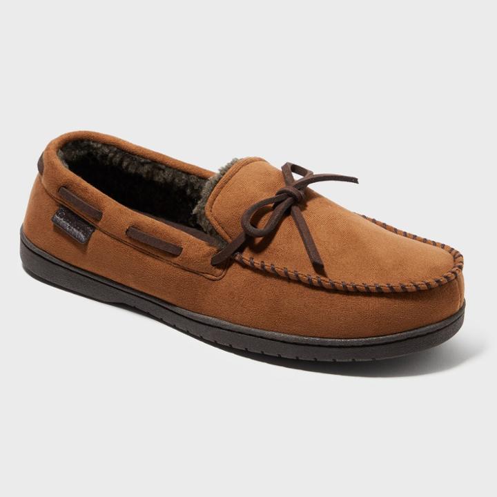 Men's Dearfoams Moccasin Slippers - Brown