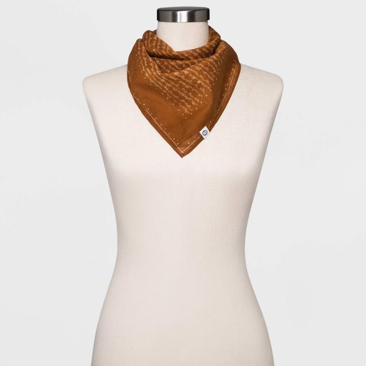 Women's Printed Bandana - Universal Thread Brown