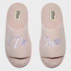 Women's Dluxe By Dearfoams I Do Crew Slide Slippers - Pink