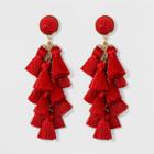Sugarfix By Baublebar Multi-tassel Drop Earrings - Red, Girl's