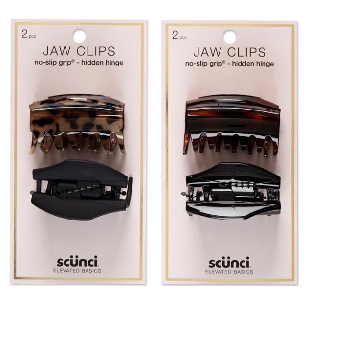 Conair Scunci 6cm Covered Hinge No Slip Jaw Clips