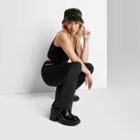 Women's Super-high Rise Hip Cut Out Flare Pants - Wild Fable Black Xxs