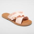 Women's Holland Ruffled Crossband Sandals - Universal Thread Blush Pink