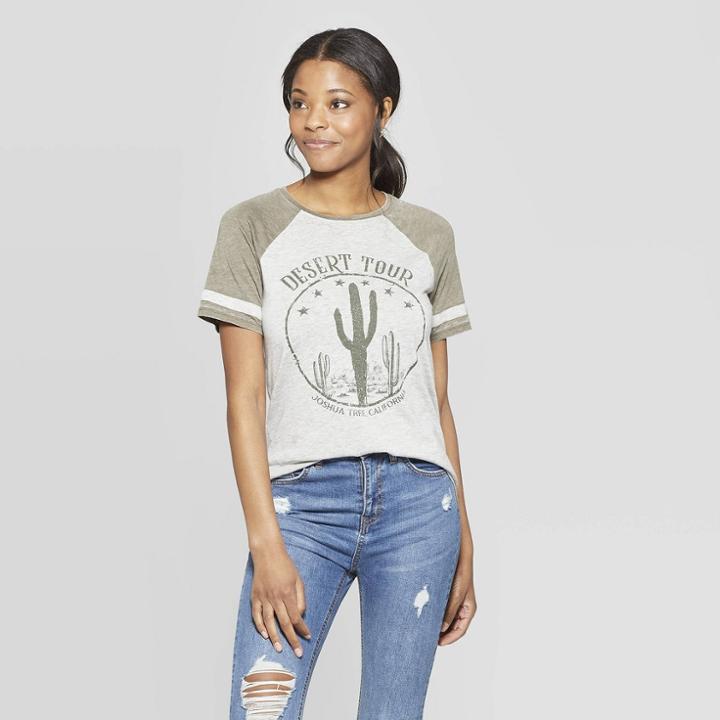 Women's Short Sleeve Desert Tour Raglan T-shirt - Grayson Threads (juniors') - Gray