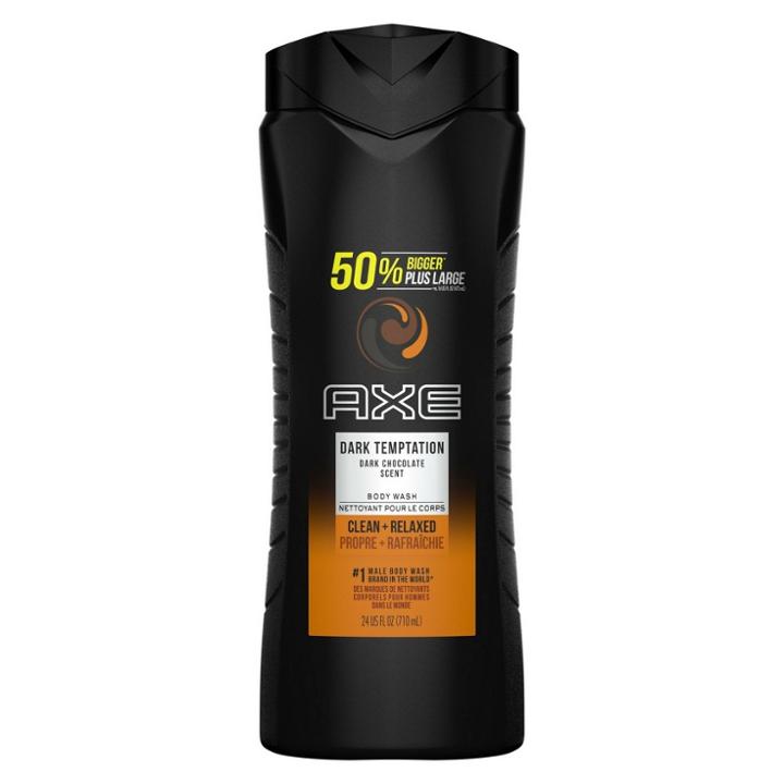Axe Dark Temptation Dark Chocolate Scent Clean + Relaxed Body Wash Soap