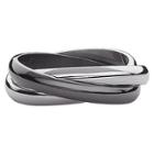 Target Stainless Steel 3 Band Ring Size 8 - Black And White, Women's