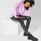 Women's High-rise Seamed Faux Leather Leggings - Wild Fable Black M,