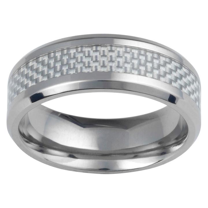 Men's Territory Carbon Fiber Inlay Band In Titanium - Gray,