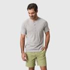 United By Blue Men's Organic Henley T-shirt - Heathered Gray
