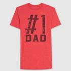 Well Worn Men's Number One Dad Short Sleeve Graphic T-shirt - Heather Red