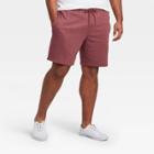 Men's 8.5 Big & Tall Regular Fit Fleece Shorts - Goodfellow & Co Burgundy