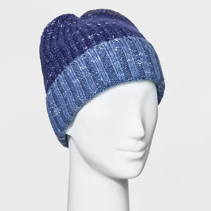 Women's Colorblocked Beanie - Universal Thread Blue