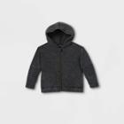 Toddler Boys' Zip-up Moto Sweatshirt - Art Class Washed Black