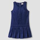 Girls' Woven Pleated Jumper - Cat & Jack Nightfall Blue