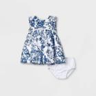 Baby Girls' Mia & Mimi Clipspot Dress - Blue Newborn