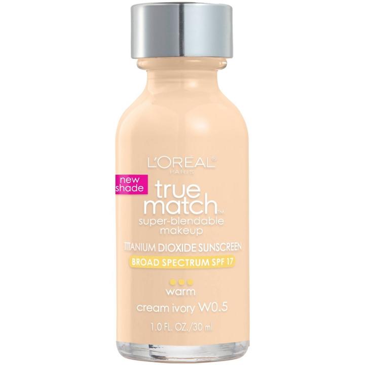 L'oreal Paris True Match Super-blendable Makeup Titanium Dioxide Sunscreen Cream Ivory W0.5