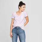 Women's Monterey Pocket V-neck Short Sleeve T-shirt - Universal Thread Violet (purple)