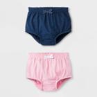 Baby Girls' 2pk Bloomer Pull-on Shorts - Cat & Jack Blue/pink Newborn, Girl's