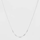 Sterling Silver With Cubic Zirconia Station Necklace - A New Day Silver, Women's,