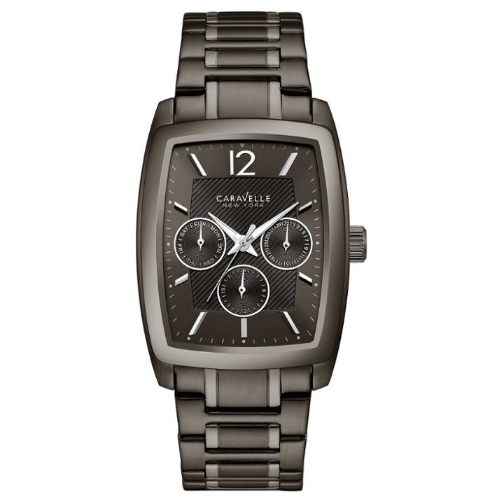 Men's Caravelle New York Analog Watch - Black, Gunmetal