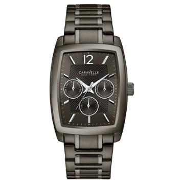 Men's Caravelle New York Analog Watch - Black, Gunmetal