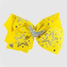Girls' Jojo Siwa Sequin Stars Bow Hair Clip - Yellow