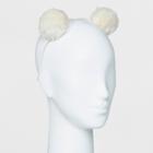 Metal Covered In Ribbon With Pom Pom Ears Headband - Wild Fable Ivory