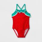 Baby Girls' Strawberry One Piece Swimsuit - Cat & Jack Red
