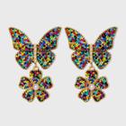 Sugarfix By Baublebar Floral Butterfly Drop Earrings
