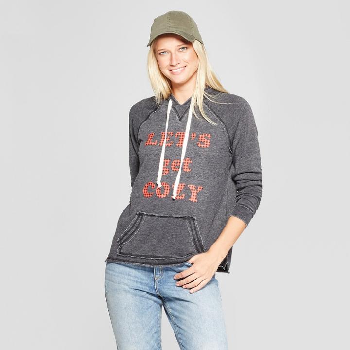 Women's Let's Get Cozy Graphic Hoodie - Grayson Threads (juniors') Black