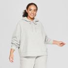 Women's Plus Size Long Sleeve Slouchy Sweatshirt - Who What Wear Gray X